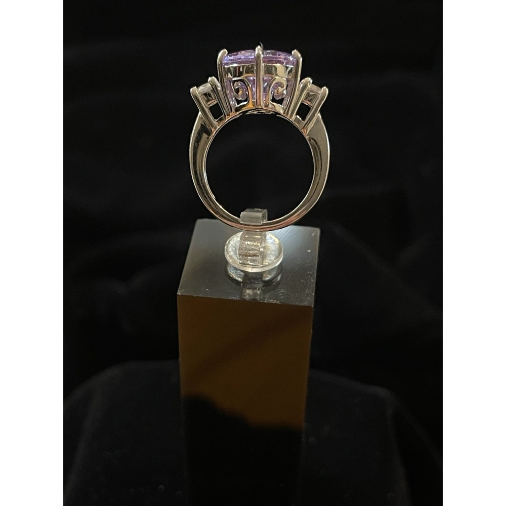 JTV BBJ 9.25 Sterling Silver Kunzite CZ Ring Size 5 - Picture 5 of 10